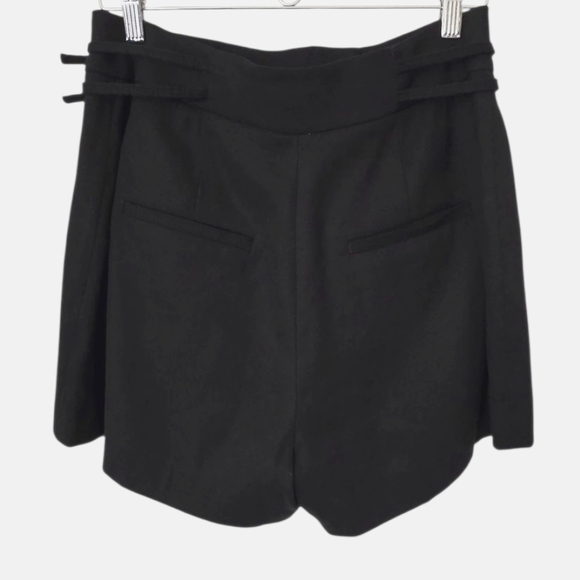 Veronica Beard Goodwin Buckle Shorts Black Linen Blend Size 8 NWT - Picture 5 of 16